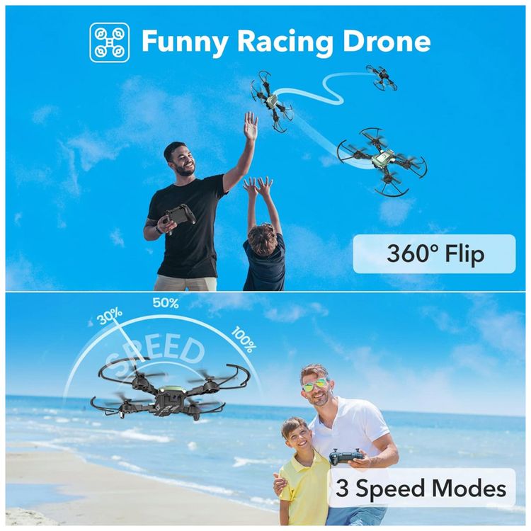 Mini-Drone-com-Camera-1080P-FPV-3-Velocidades-para-Adultos-foto-2