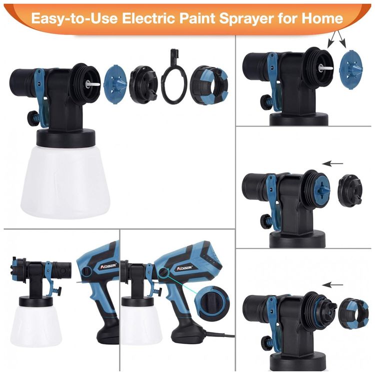 Pistola-de-Pintura-Pulverizadora-1L-com-4-Tamanhos-de-foto-2
