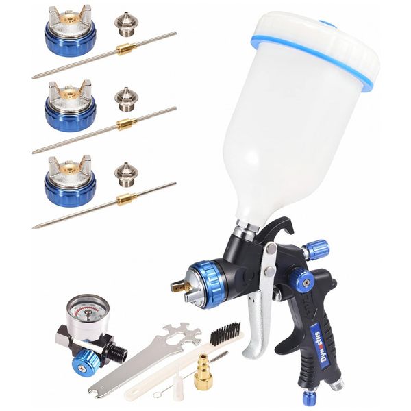 Pistola-de-Pintura-Pulverizadora-600mL-em-Aco-Inoxidavel-foto-0