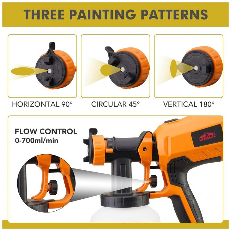 Pistola-de-Pintura-Pulverizadora-700mL-com-3-Modos-de-foto-1