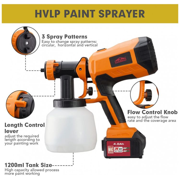 Pistola-de-Pintura-Pulverizadora-700mL-com-3-Modos-de-foto-2