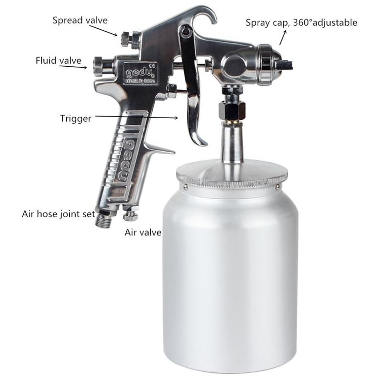 Pistola-de-Pintura-Pulverizadora-2-600mL-em-Aco-Inoxidavel-foto-5