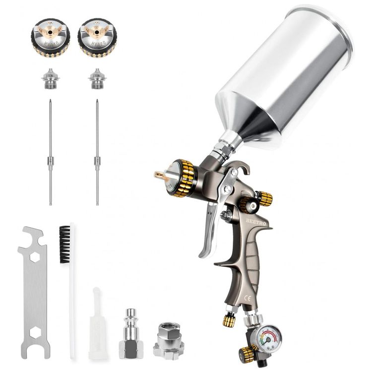 Pistola-de-Pintura-Pulverizadora-1L-em-Aco-Inoxidavel-foto-0