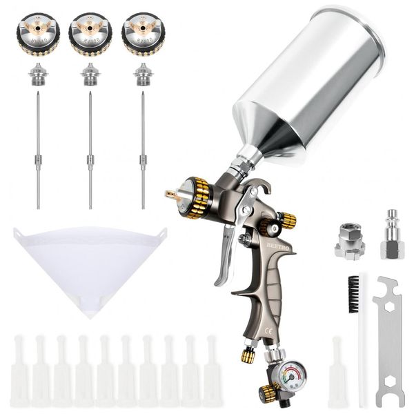 Pistola-de-Pintura-Pulverizadora-TC04133N-1L-em-Aco-foto-0
