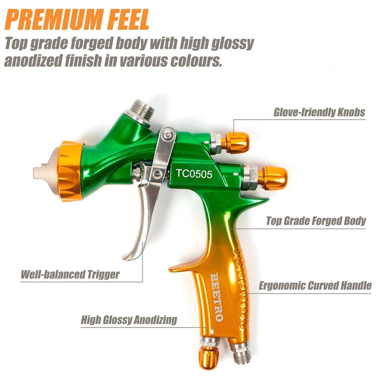 Pistola-de-Pintura-Pulverizadora-1L-em-Aco-Inoxidavel-foto-2