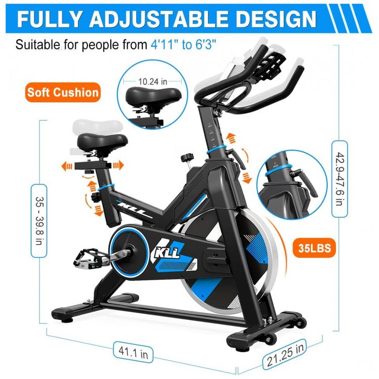 Bicicleta-Ergometrica-com-Assento-e-Guiador-Ajustaveis-foto-1