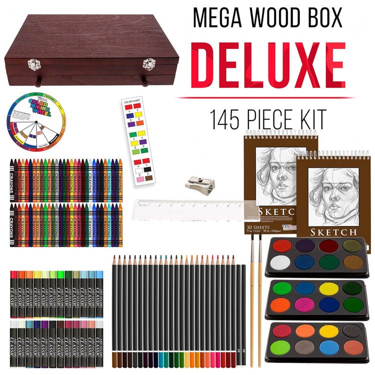 Kit-Lapis-de-Cor-Profissional-101-USA-com-Maleta-de-Madeira-foto-1