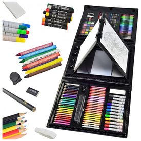 Kit-Lapis-de-Cor-Profissional-com-Estojo-185-pecas-Tintas-foto-0