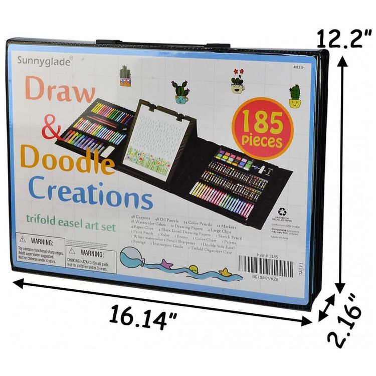 Kit-Lapis-de-Cor-Profissional-com-Estojo-185-pecas-Tintas-foto-5