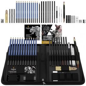 Kit-Lapis-de-Cor-Profissional-com-Estojo-40-pecas-Tintas-foto-0
