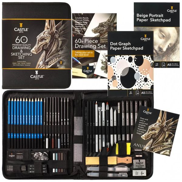 Kit-Lapis-de-Cor-Profissional-com-Estojo-60-pecas-Tintas-foto-0
