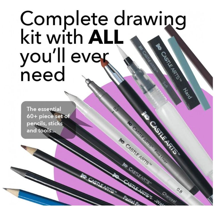 Kit-Lapis-de-Cor-Profissional-com-Estojo-60-pecas-Tintas-foto-2