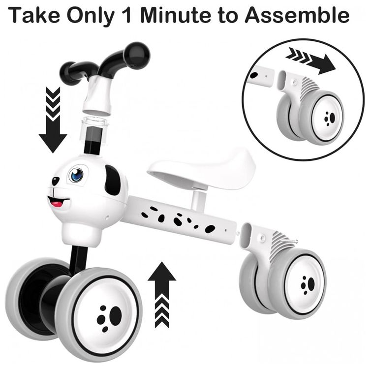 Bicicleta-sem-Pedal-Infantil-Dalmata-com-4-Rodas-para-foto-3