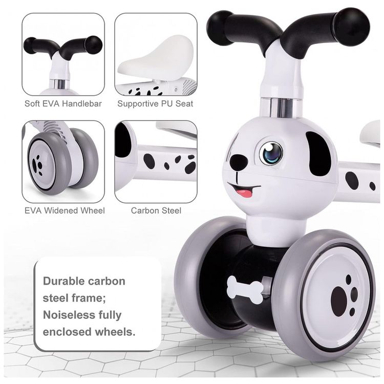 Bicicleta-sem-Pedal-Infantil-Dalmata-com-4-Rodas-para-foto-4