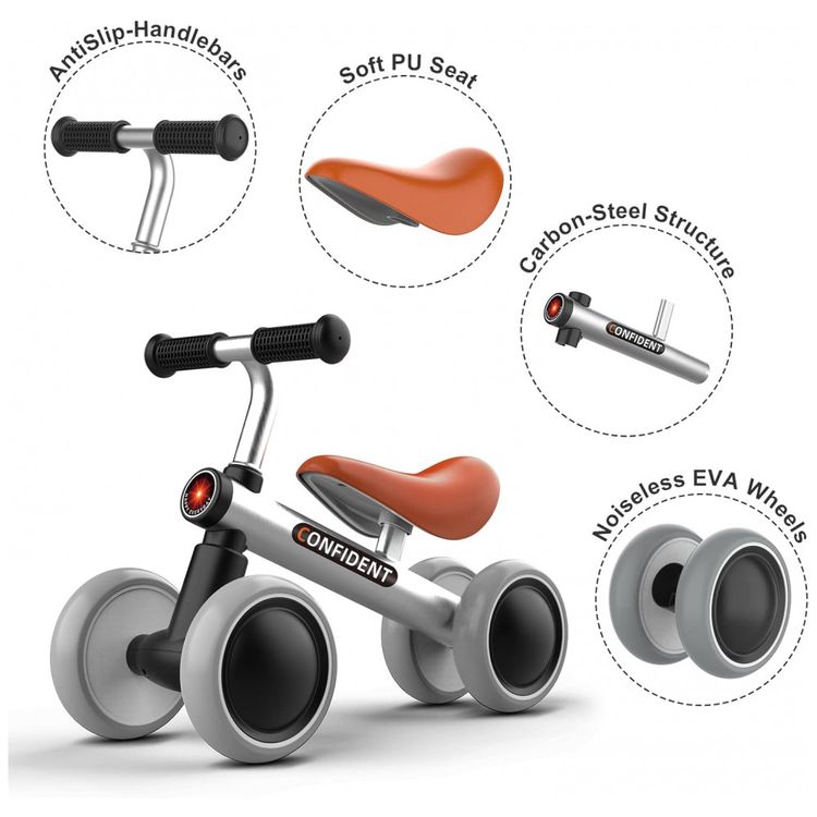 Bicicleta-sem-Pedal-Infantil-com-4-Rodas-para-Criancas-de-1-foto-2