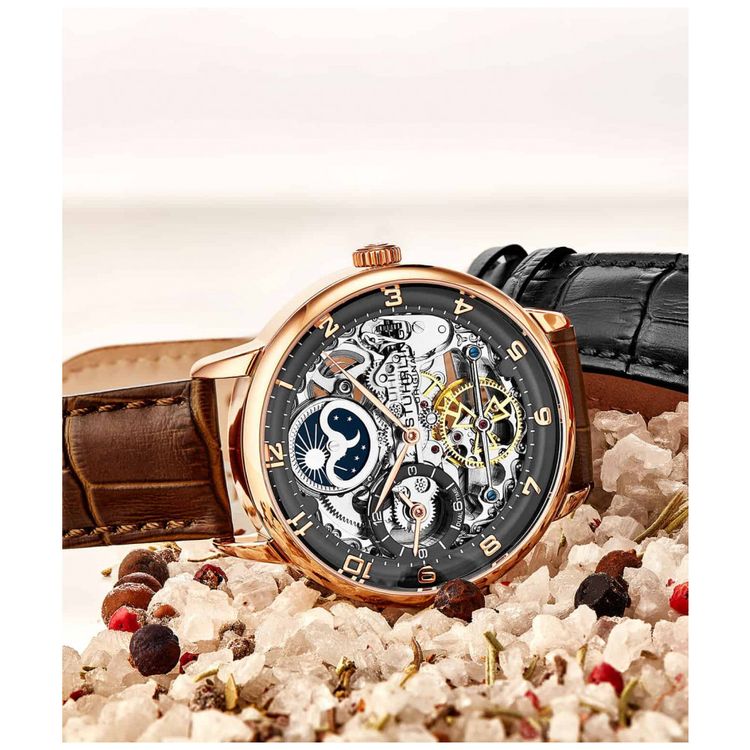Relogio-Masculino-Stuhrling-3925-Automatico-40mm-Ouro-Rosa-foto-3