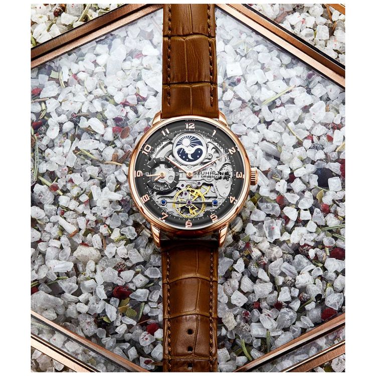 Relogio-Masculino-Stuhrling-3925-Automatico-40mm-Ouro-Rosa-foto-5