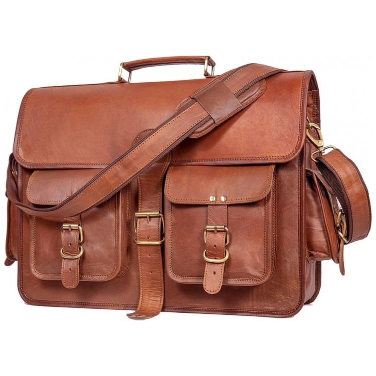 Bolsa-Maleta-de-Couro-Masculina-para-Laptop-CRAFAT-Marrom-foto-0