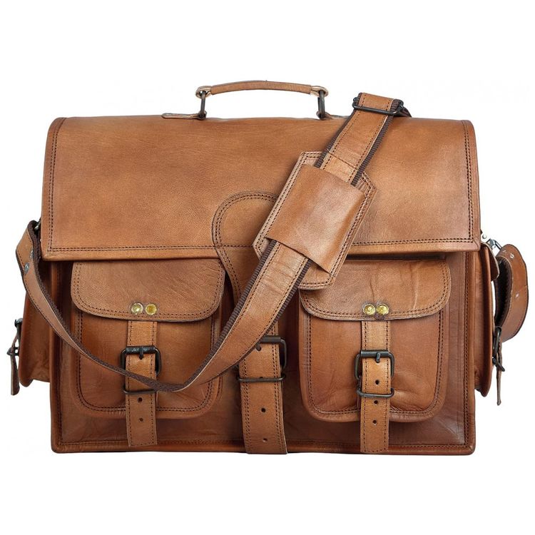 Bolsa-Maleta-de-Couro-Masculina-para-Laptop-CRAFAT-Marrom-foto-2