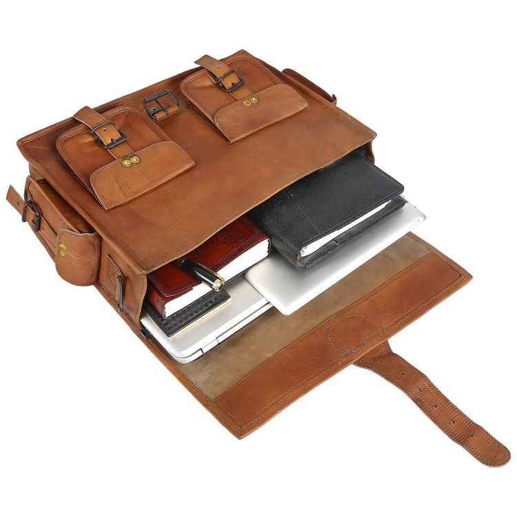 Bolsa-Maleta-de-Couro-Masculina-para-Laptop-CRAFAT-Marrom-foto-3