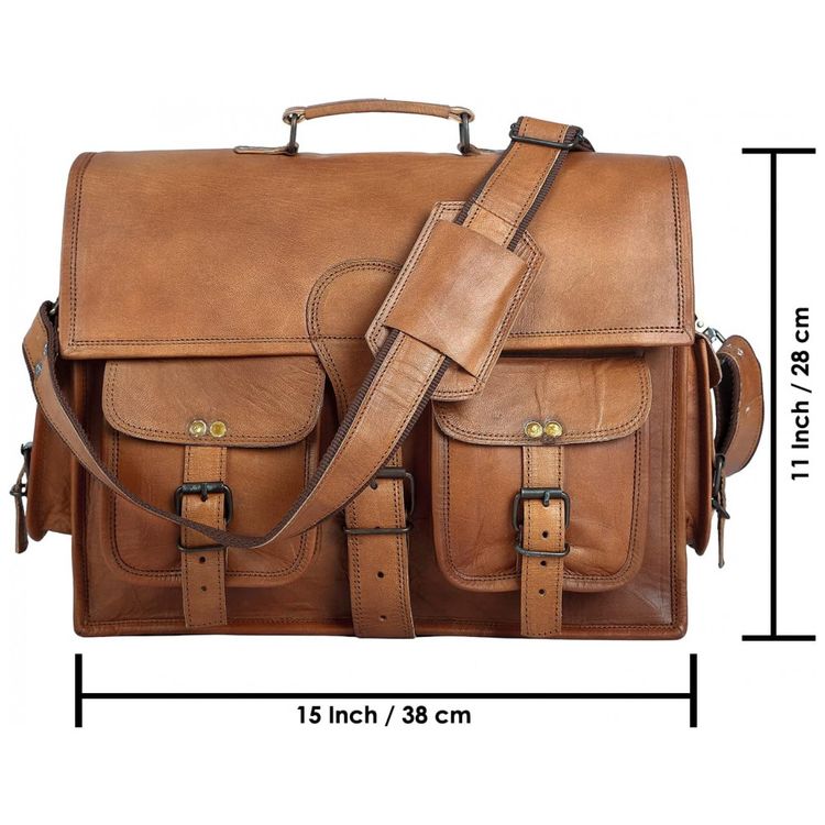 Bolsa-Maleta-de-Couro-Masculina-para-Laptop-CRAFAT-Marrom-foto-4
