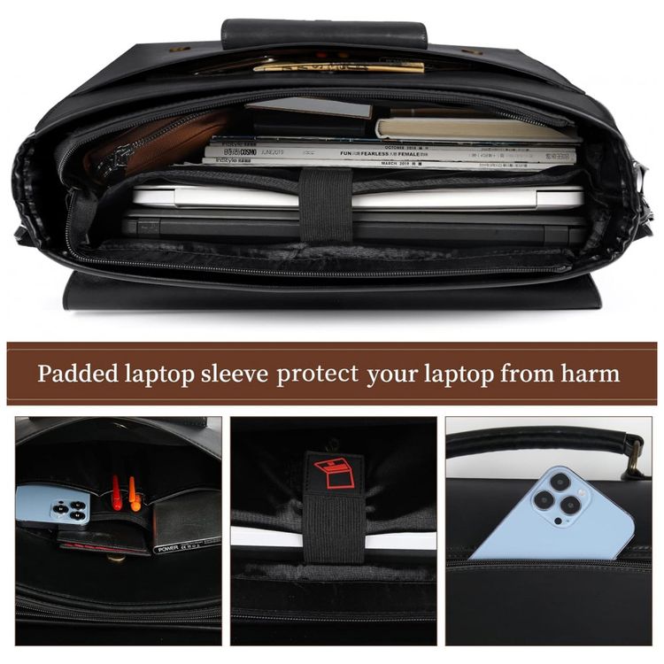 Bolsa-Maleta-de-Couro-Sintetico-Unissex-para-Laptop-KTMOUW-foto-1