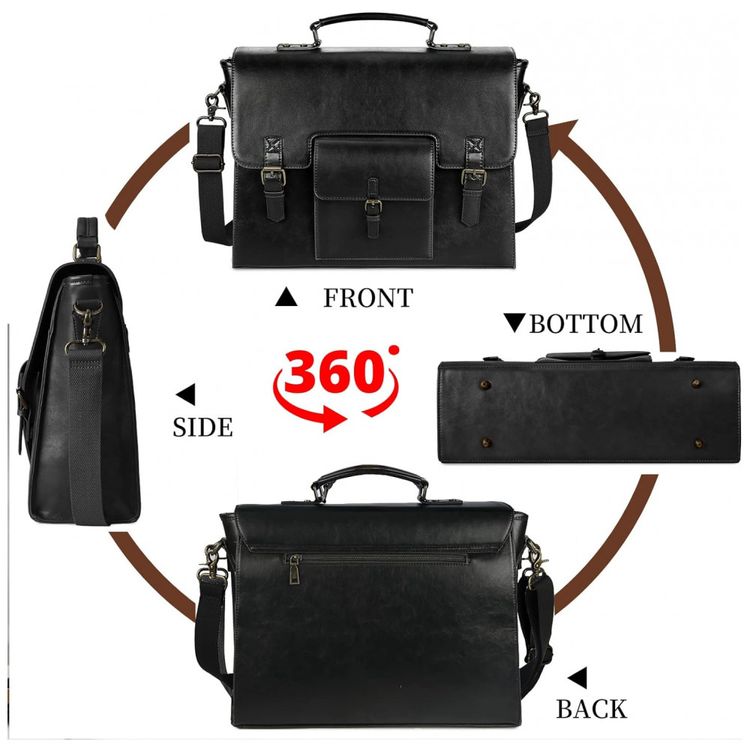 Bolsa-Maleta-de-Couro-Sintetico-Unissex-para-Laptop-KTMOUW-foto-5