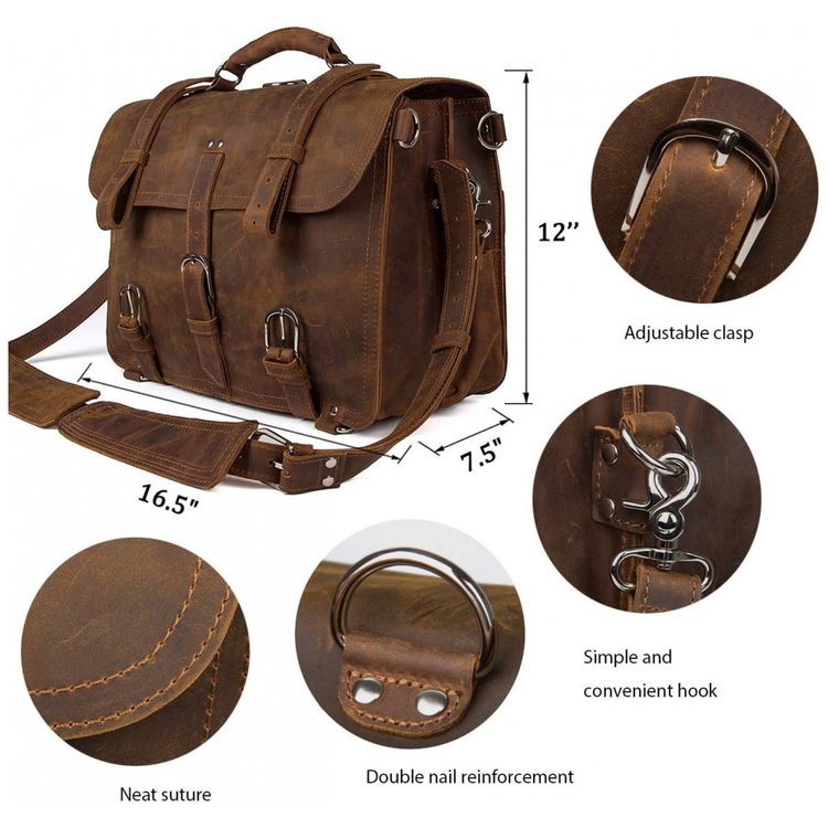 Bolsa-Maleta-de-Couro-Unissex-para-Laptop-AUGUS-Marrom-foto-3