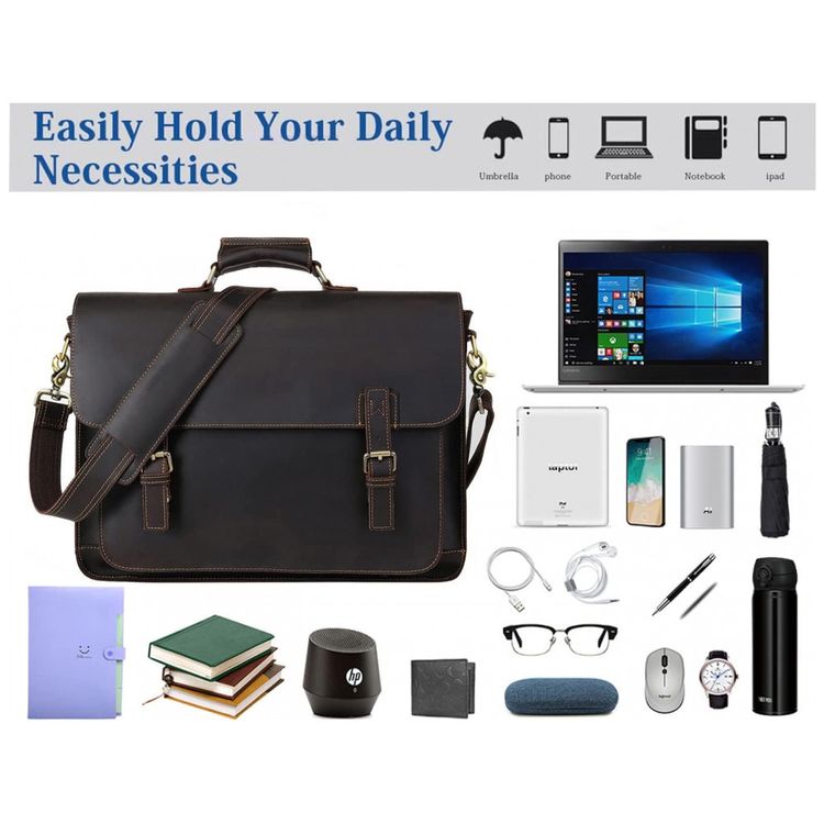 Bolsa-Maleta-de-Couro-Unissex-para-Laptop-UBANT-Marrom-foto-4