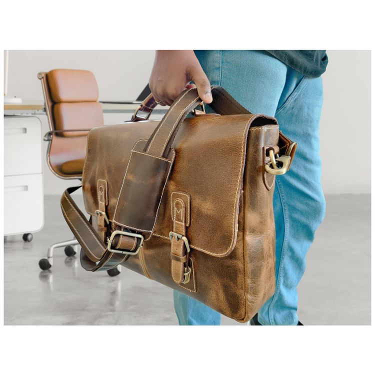 Bolsa-Maleta-Couro-de-Bufalo-Unissex-para-Laptop-RUSTIC-foto-5