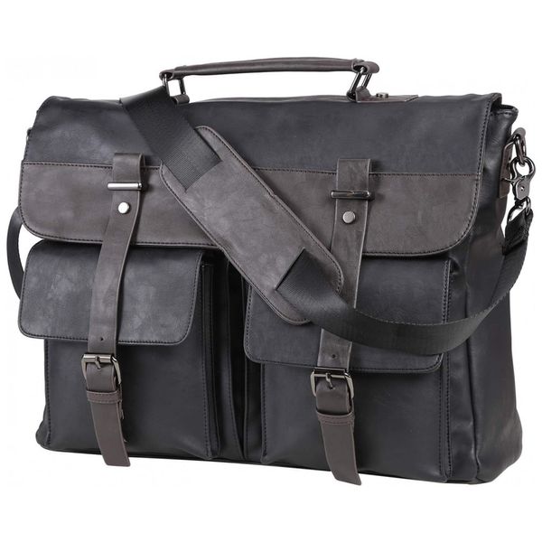 Bolsa-Maleta-de-Couro-Sintetico-Unissex-para-Laptop-foto-0