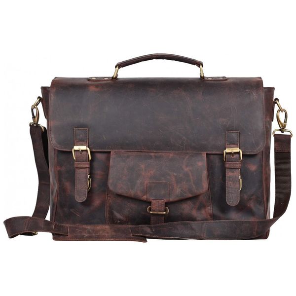 Bolsa-Maleta-de-Couro-Unissex-para-Laptop-ESTALON-Marrom-foto-0