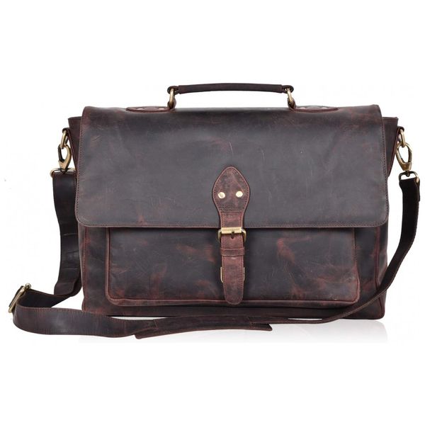 Bolsa-Maleta-de-Couro-Unissex-para-Laptop-ESTALON-Marrom-foto-0