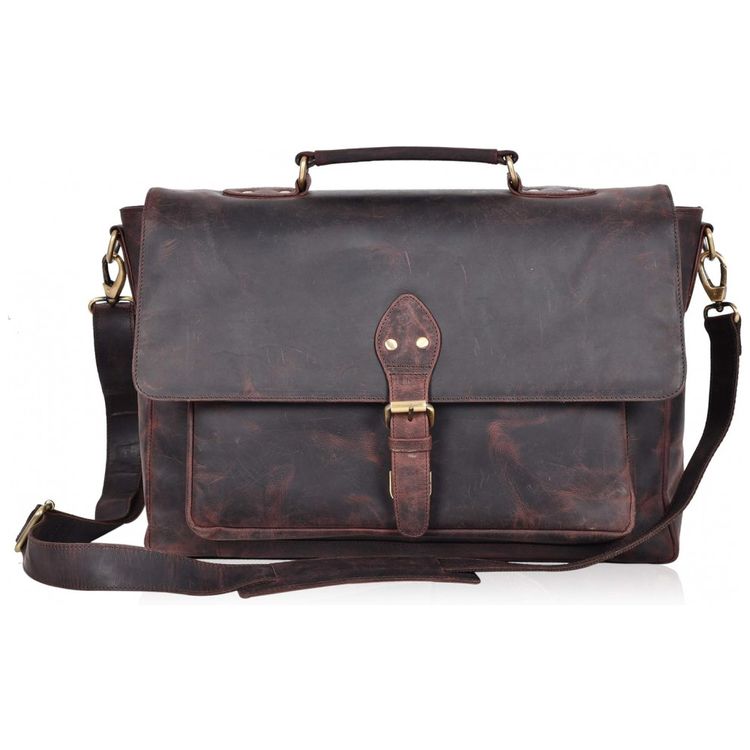 Bolsa-Maleta-de-Couro-Unissex-para-Laptop-ESTALON-Marrom-foto-0