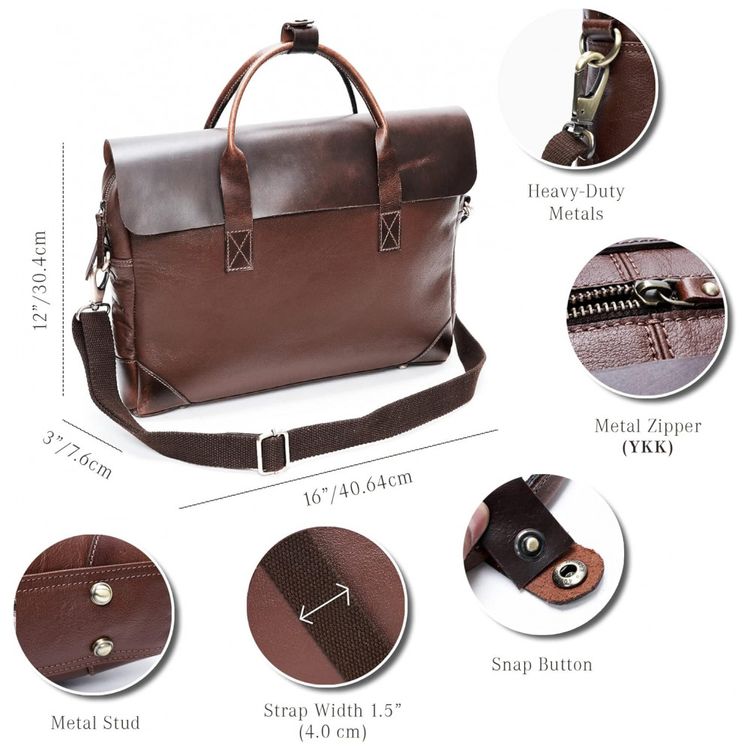 Bolsa-Maleta-de-Couro-Sintetico-Unissex-para-Laptop-foto-1