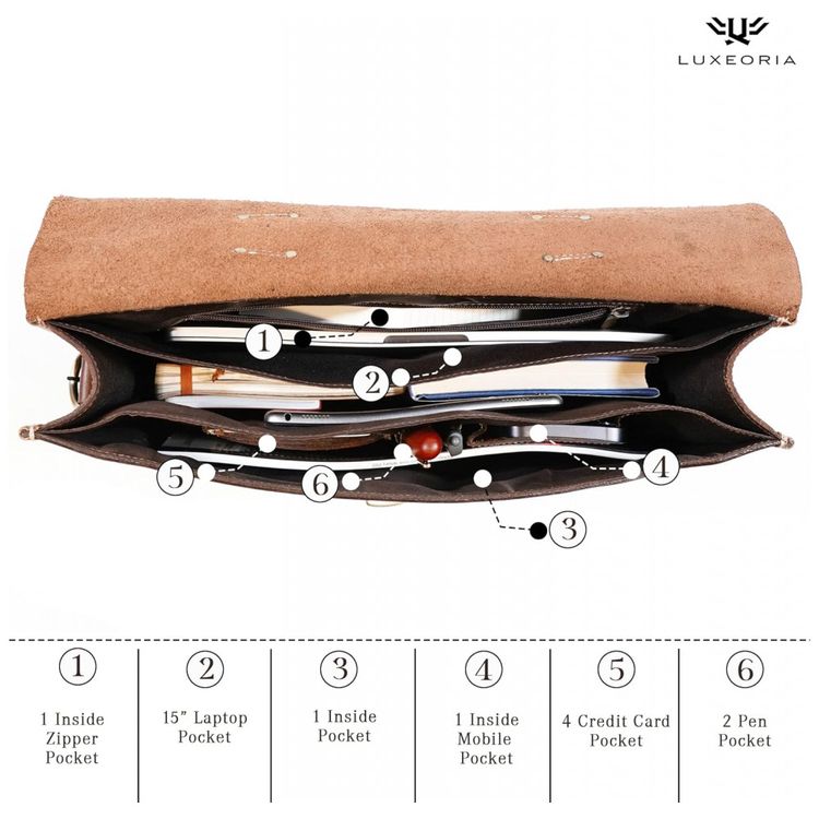 Bolsa-Maleta-de-Couro-Unissex-para-Laptop-LUXEORIA-Marrom-foto-3