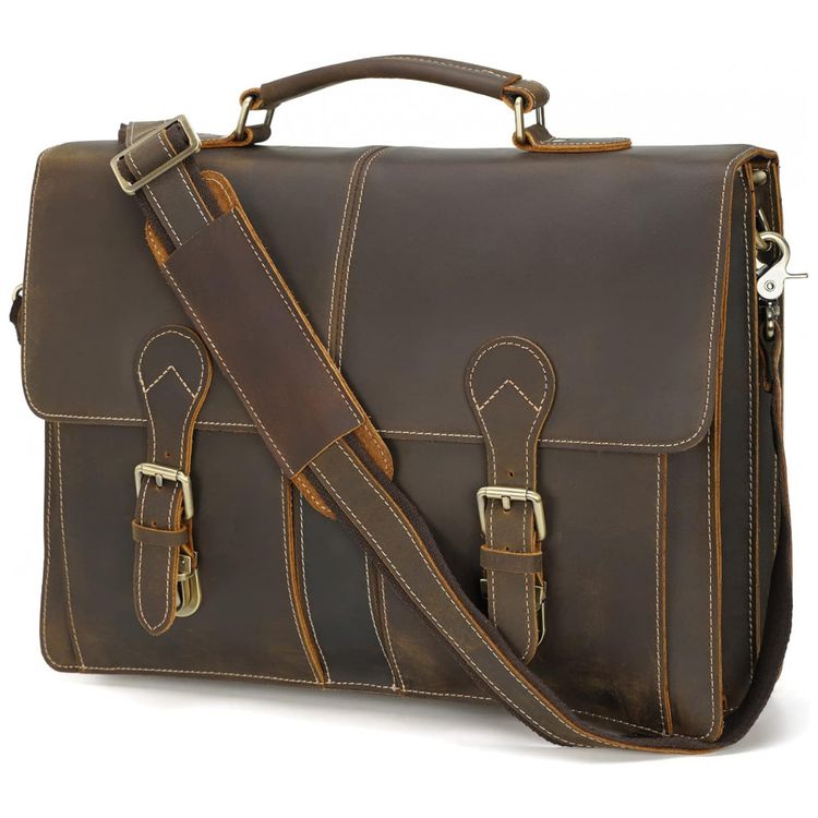 Bolsa-Maleta-Couro-de-Flor-Integral-Unissex-para-Laptop-foto-0