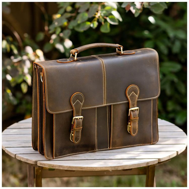 Bolsa-Maleta-Couro-de-Flor-Integral-Unissex-para-Laptop-foto-1