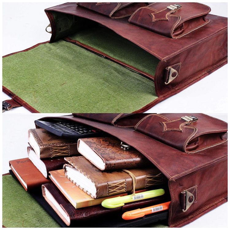 Bolsa-Maleta-de-Couro-Masculina-para-Laptop-HULSH-Marrom-foto-3