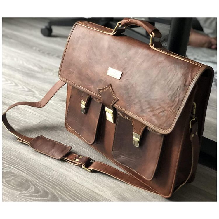 Bolsa-Maleta-de-Couro-Masculina-para-Laptop-HULSH-Marrom-foto-5