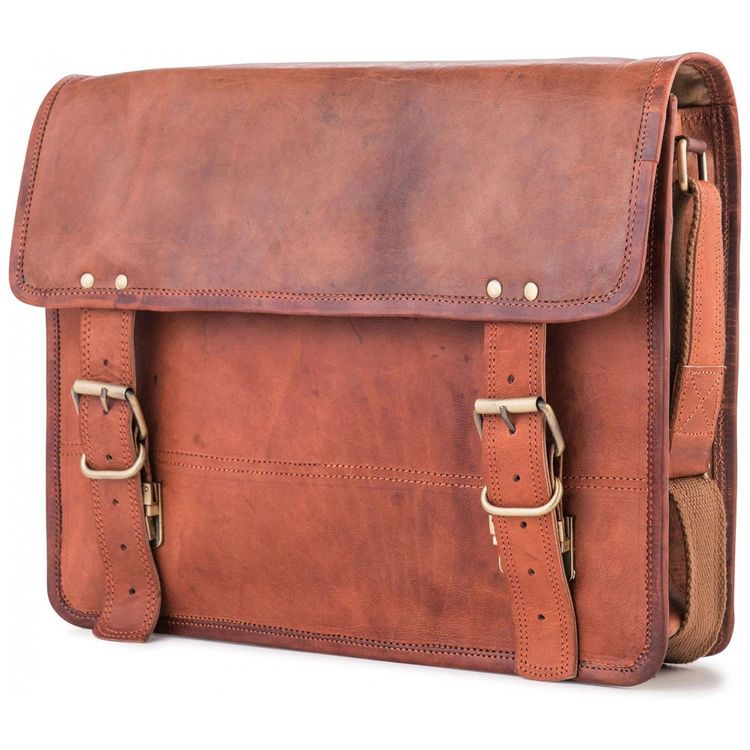 Bolsa-Maleta-de-Couro-Curtido-Vegetal-Unissex-para-Laptop-foto-0