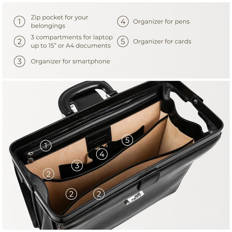 Bolsa-Maleta-de-Couro-Masculina-para-Laptop-Brilhante-TIME-foto-4