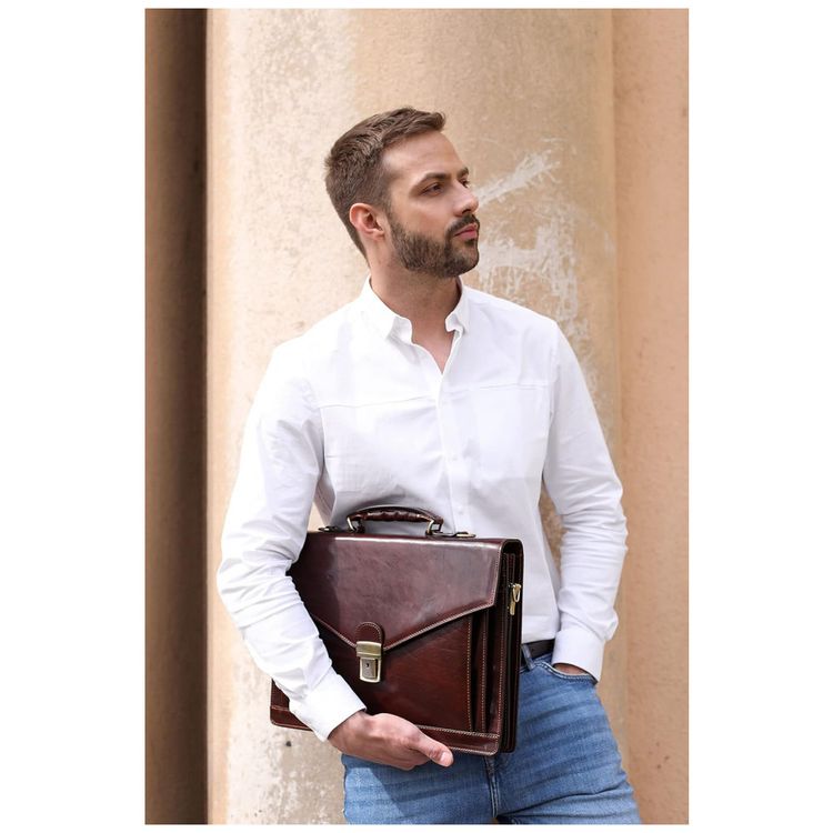 Bolsa-Maleta-de-Couro-Masculina-para-Laptop-TIME-foto-1
