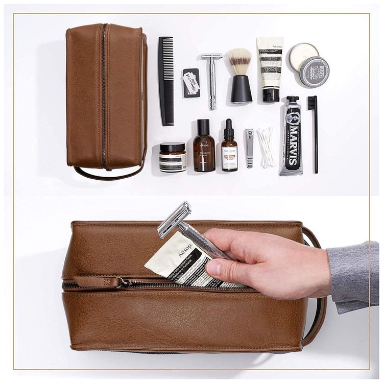 Necessaire-Masculina-de-Couro-MAKE-LIFE-EXCLUSIVE-Marrom-foto-3