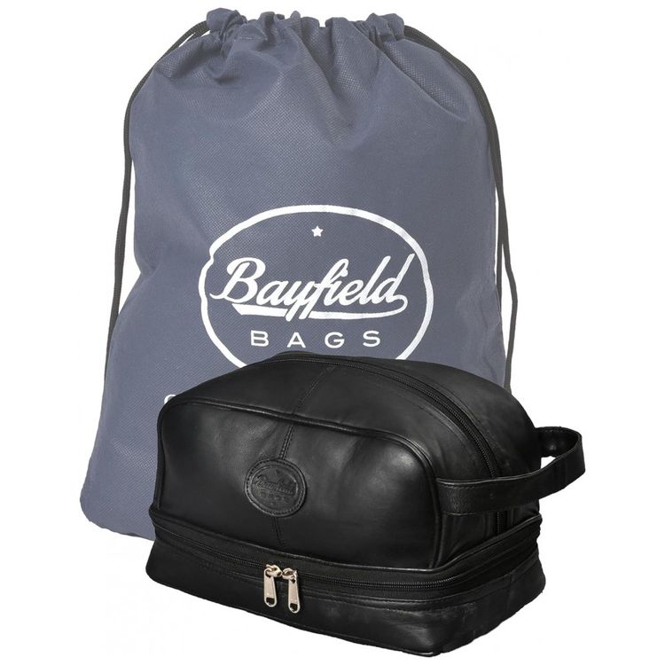 Necessaire-Masculina-de-Couro-BAYFIELD-BAGS-Preto-foto-0