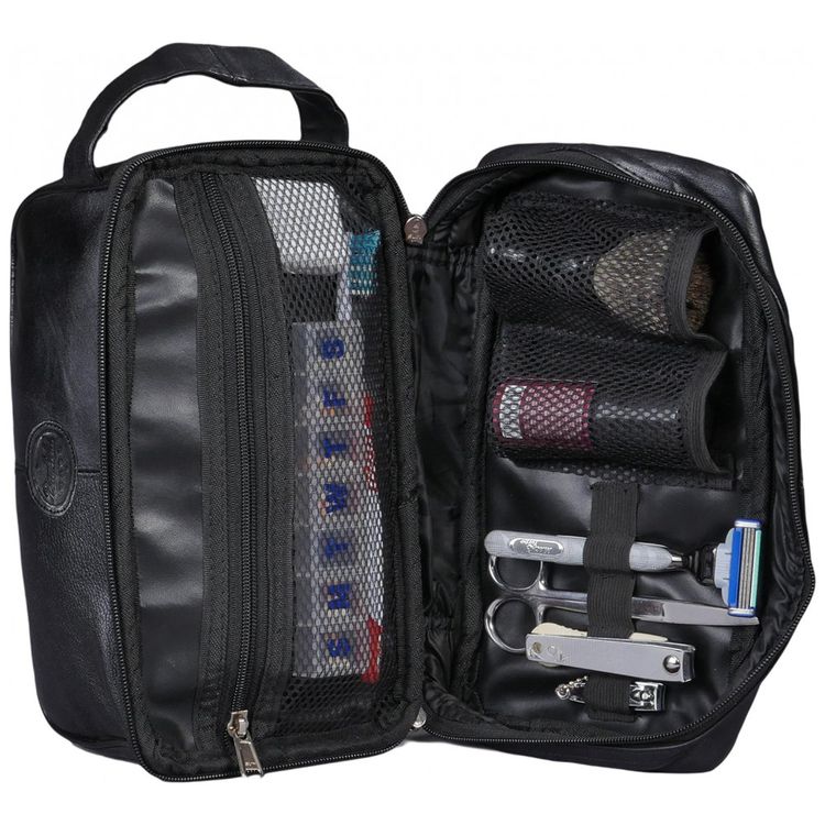 Necessaire-Masculina-de-Couro-BAYFIELD-BAGS-Preto-foto-5
