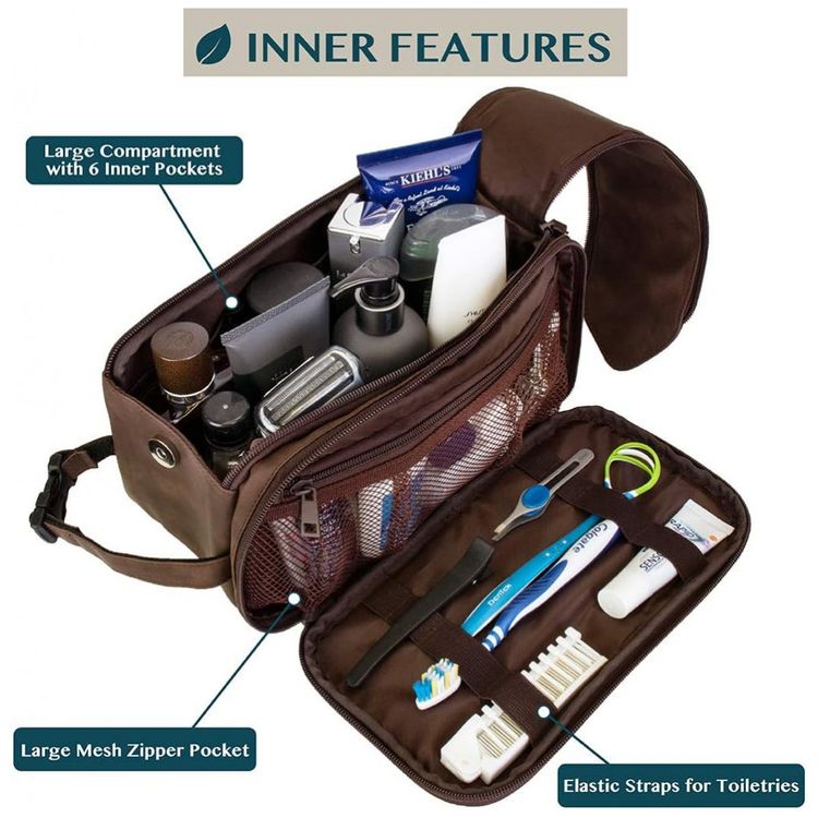 Necessaire-Masculina-de-Couro-PAVILIA-Marrom-Escuro-foto-1