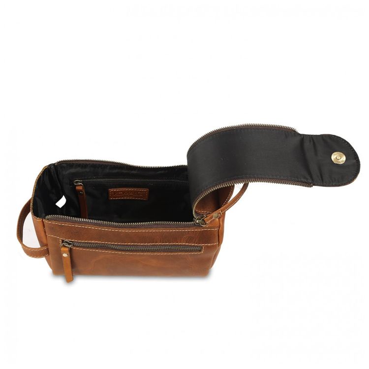 Necessaire-Masculina-de-Couro-Alaranjado-KOMALC-Marrom-foto-3