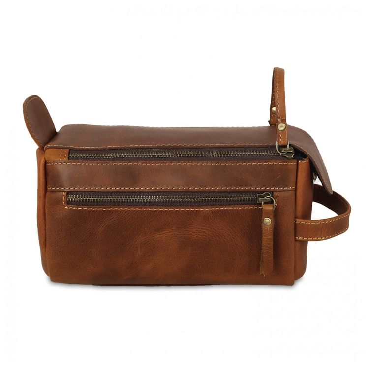 Necessaire-Masculina-de-Couro-Alaranjado-KOMALC-Marrom-foto-4