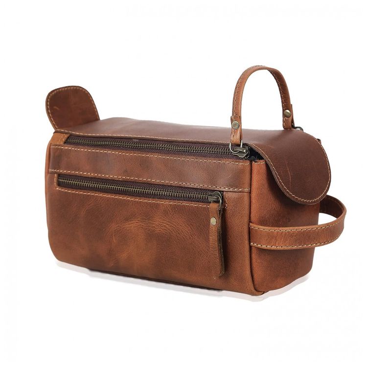 Necessaire-Masculina-de-Couro-Alaranjado-KOMALC-Marrom-foto-5
